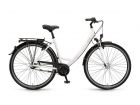 Pohodlný dámsky sedem rýchlostný bicykel v plnej výbave.  Farba biela ,cena 499,00 Eur.